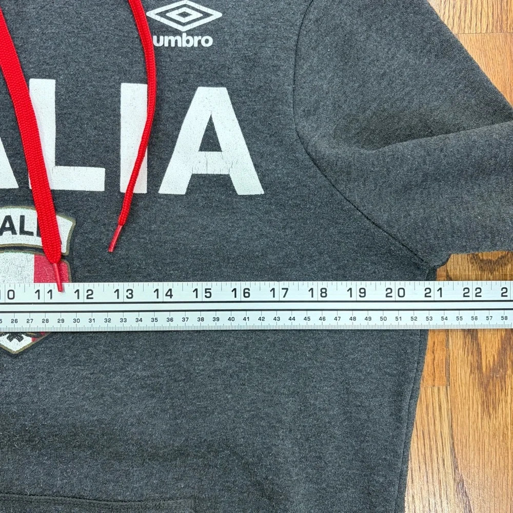 Umbro Italia Hoodie with Blue Hood and Red Drawstrings - Picture 7 of 9